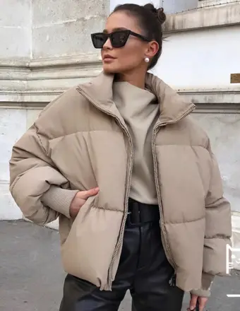 Oversized Puffer Jacket Zara женская