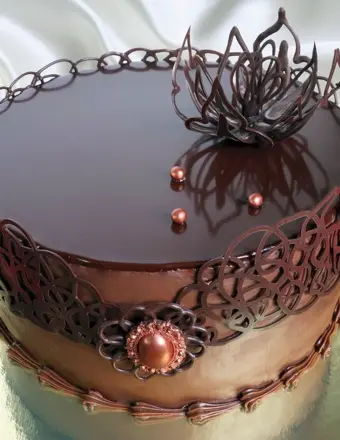 Украшение торта из шоколадок